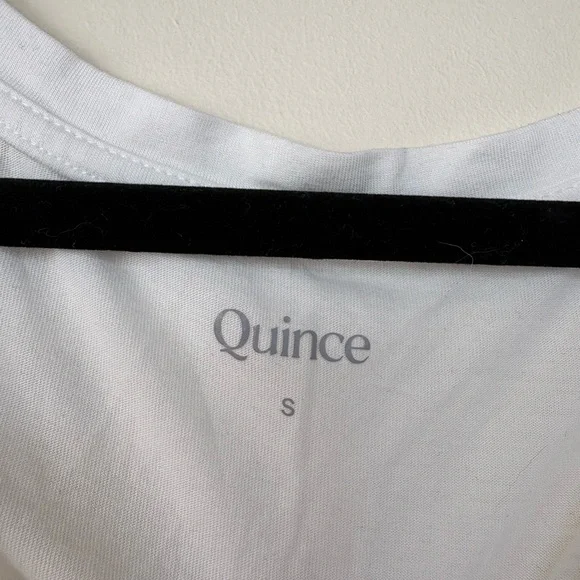 Quince White Short Sleeve Basic Tee - Picture 3 of 4